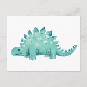 Söt dinosaurie Stegosaurus Vykort