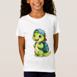 Söt dinosaurie-t-shirt för flickor tillbaka till s t shirt