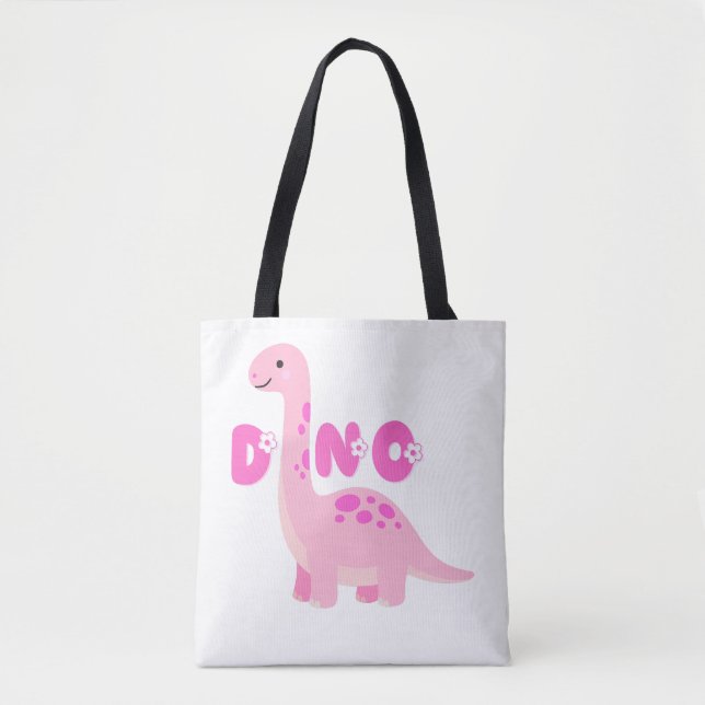 Söt dinosaurie 🦕  tygkasse (Framsida)