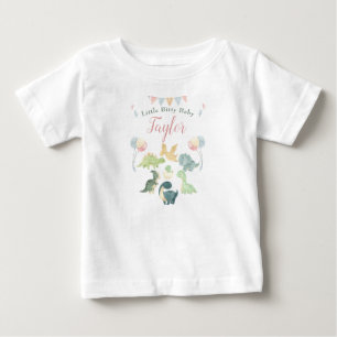 Söt dinosaurie vattenfärgspersonalisering t shirt