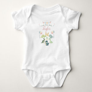 Söt dinosaurie vattenfärgspersonlig baby t shirt