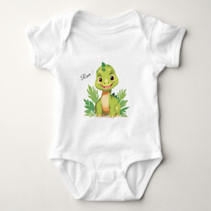 Söt dinosaurie vild djungel zoo Födelsedagsfest po T Shirt
