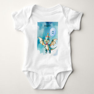 Söt dinosaurie vrål Pojke Glad födelsedagsfest T Shirt