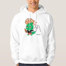 Söt dinosaurieforskare & spökskrivare hoodie