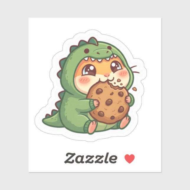 Söt dinosauriehamster-kakesticker klistermärken (Ark)