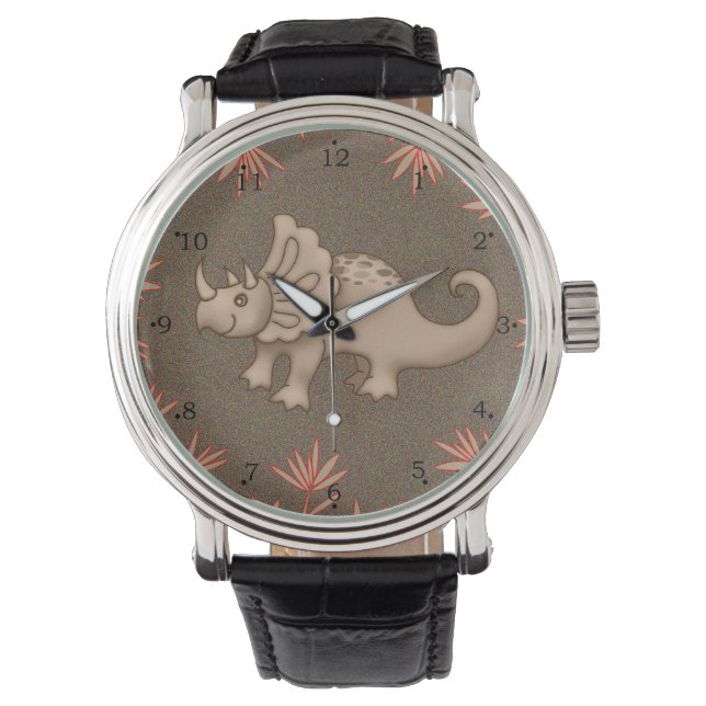 Söt dinosaurieklocka armbandsur (Framsida)