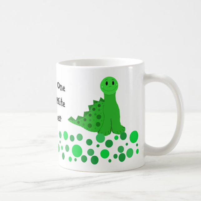 Söt dinosaurielärar-design kaffemugg (Höger)