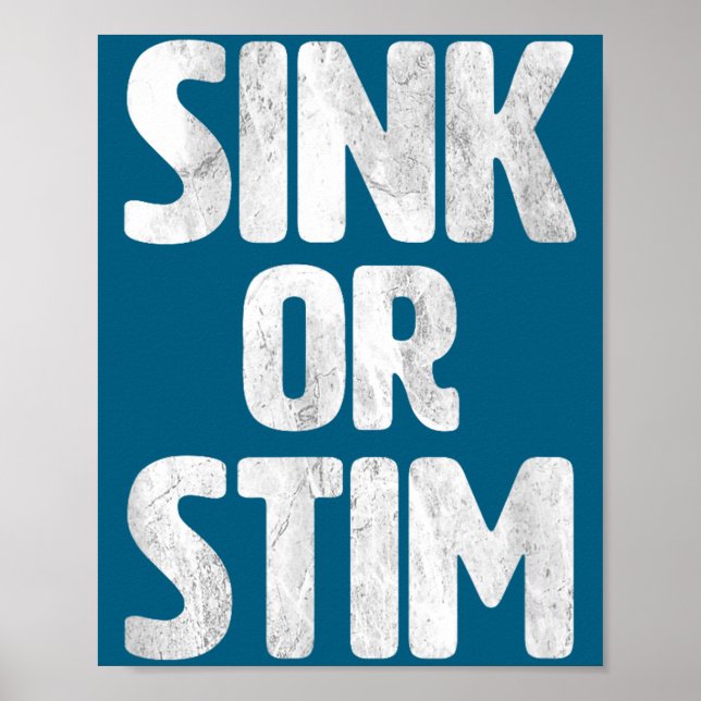 Söt diskbänk stim neurodivergent normalisera Autis Poster (Framsidan)
