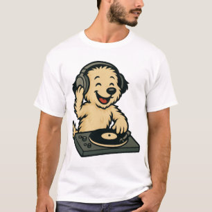 Söt DJ-hund med hörlurar � Roligt barnpresent T Shirt