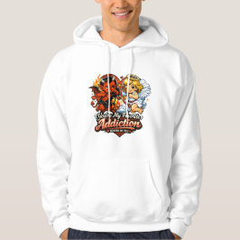 Söt Djävul & Ängel Alla Hjärtans Dag Kärleksdesign Hoodie