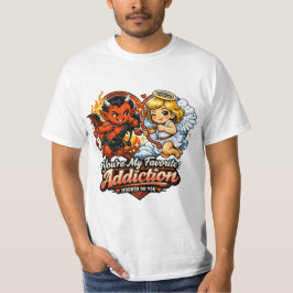 Söt Djävul & Ängel Alla Hjärtans Dag Kärleksdesign T Shirt