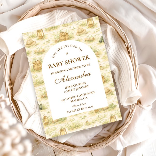 Söt Djungelsafari Baby Shower Inbjudningar (Skapare uppladdad)