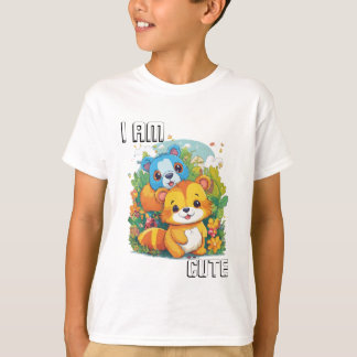 Söt djur tecknad illustration jag är söt t shirt