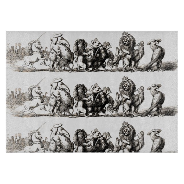 Söt djurkonst enhörning elefant lejon djurpark (Framsidan)