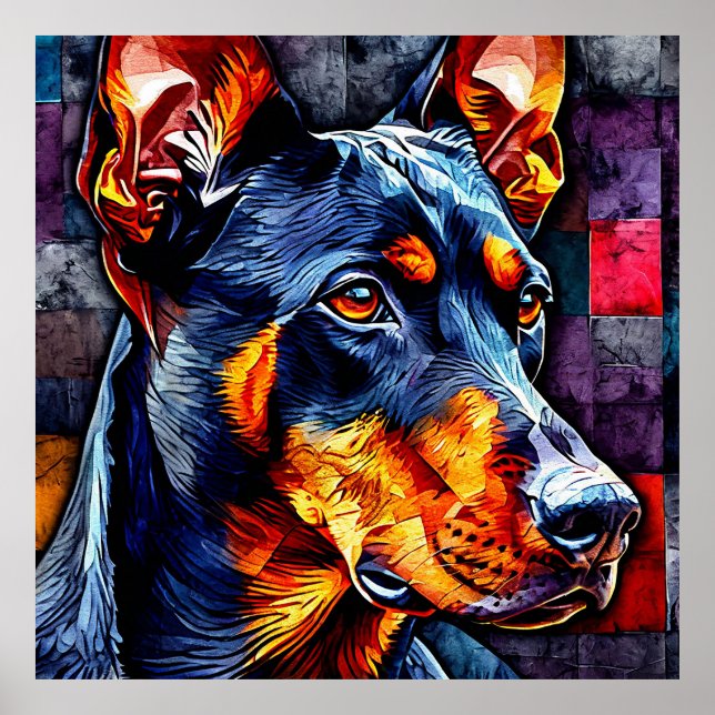 Söt Doberman hund Poster (Framsidan)