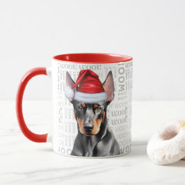Söt Dobermannälskare Julfirande Mugg