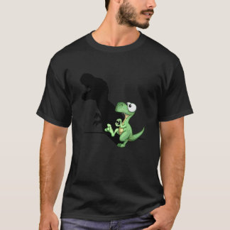 Söt dockteater dinosaurie siluett T-Rex skugga Pla T Shirt