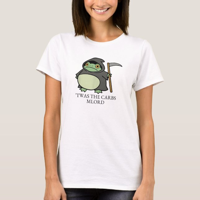 Söt Dödgrävar Groda – Det Var Kolhydraterna Min He T Shirt (Framsida)