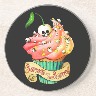 Söt & dödlig skallemuffin underlägg sandsten