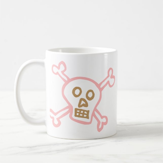 Söt dödskalle Graffiti Kaffemugg (Vänster)