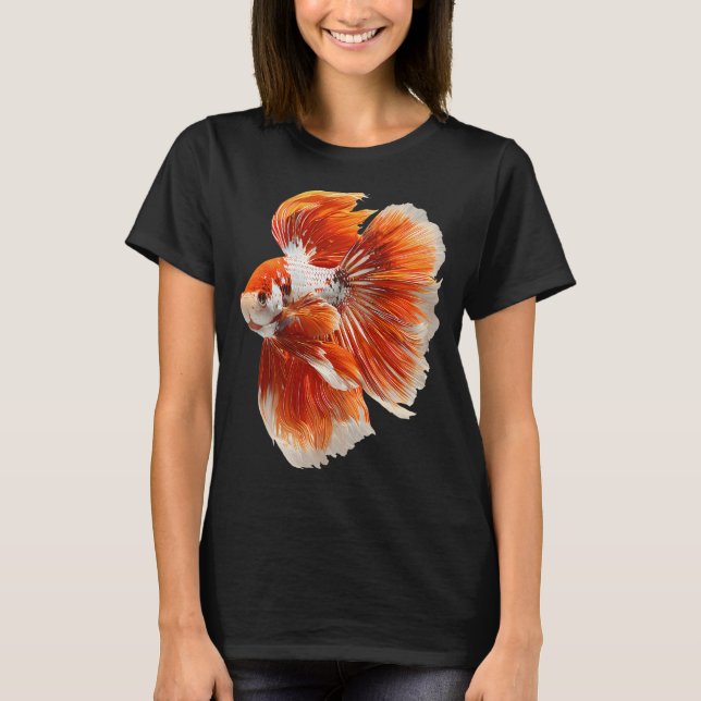 Söt dödskalle i fiskskål med fisk t shirt (Framsida)