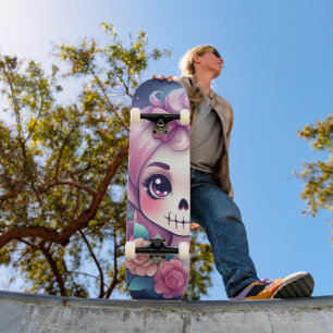 Söt Dödskalle Skateboard