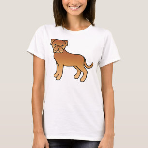 Söt Dogue De Bordeaux i tecknad serie T Shirt