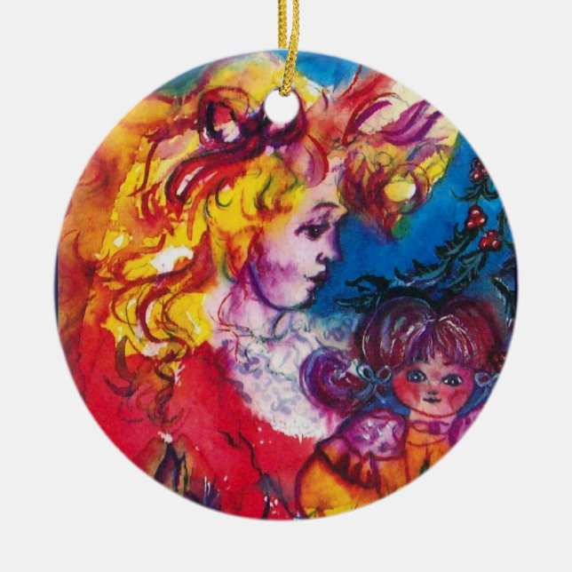 SÖT DOLL JULGRANSPRYDNAD KERAMIK (Framsidan)