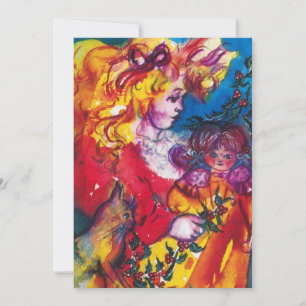 SÖT DOLL,röd blå gult Inbjudningar