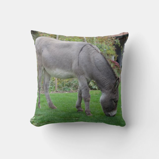 Söt Donkey i trädgården Kudde (Framsida)