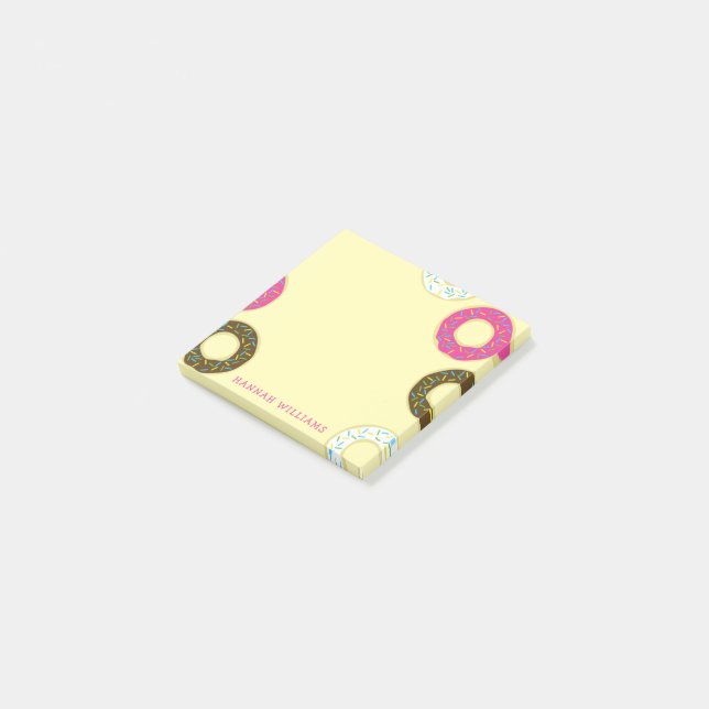 Söt Donut Barns Muffins Post-it Block (Vinklad)