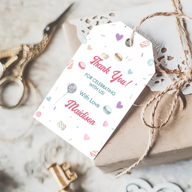 Söt Donut Cute Colorful Gift-Märkre Presentetikett (Skapare uppladdad)