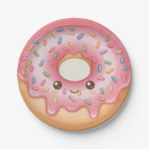 Söt Donut-design Hannukafest Pappers Tallrikar