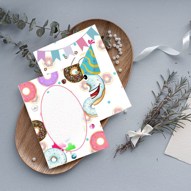 Söt Donut Födelsedagsinbjudan Inbjudningar (Skapare uppladdad)