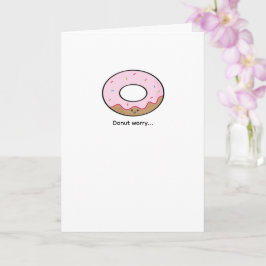 Söt Donut-illustration | Kawaii Matkonst Kort