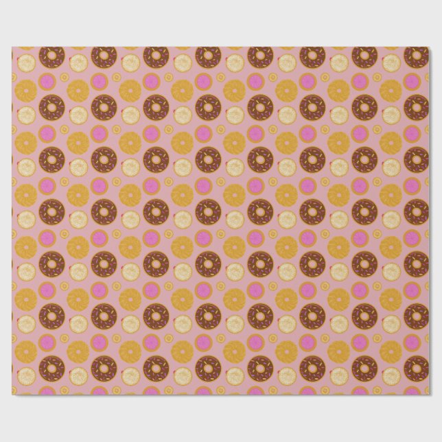 Söt Donut-inslagspapper Presentpapper (Platt)