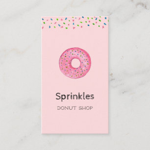 Söt Donut med strössel Donutbutik Företagskort Visitkort