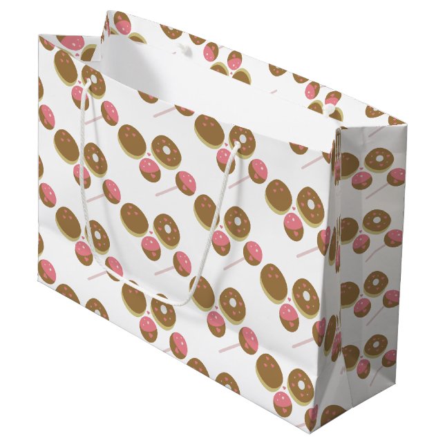 Söt Donut- och Cake Pop-mönster för Alla Hjärtans  (Framsidan Vinklad)