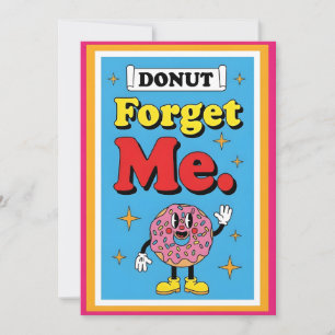 Söt Donut Puns Donut Glöm Mig Inte Rolig Strössel Tack Kort