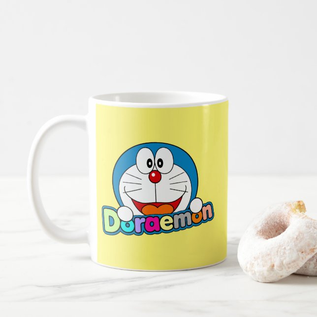 Söt Doraemon-fanart Kaffemugg (Med munk)
