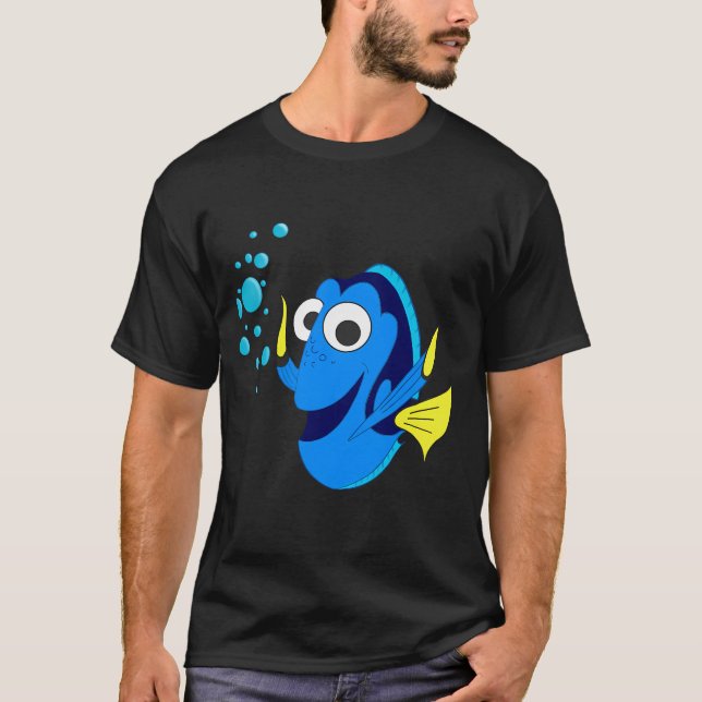 Söt Dory med bubblor T Shirt (Framsida)
