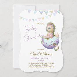 Söt drak-inbjudan för baby shower inbjudningar