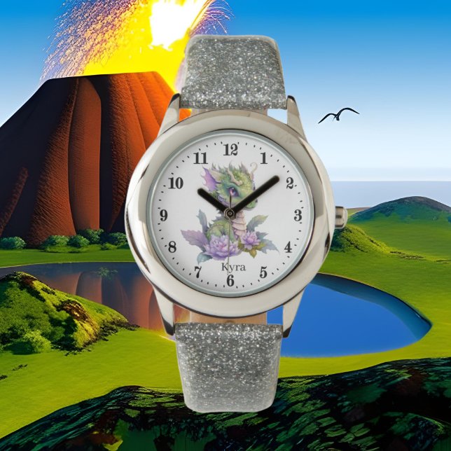 Söt drake älskare add namn armbandsur (Skapare uppladdad)