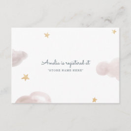 Söt Dreams Baby Shower Infoga Tilläggskort