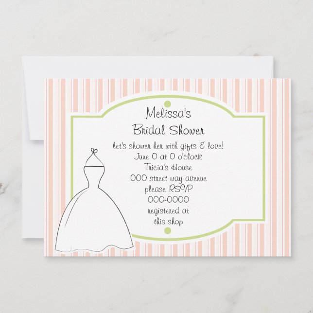 Söt Dress Sketch Inbjudningar (Framsida)