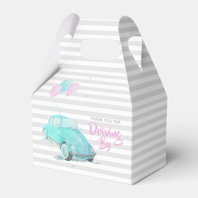 Söt Drive By Baby Shower Förvaringslåda 🚗 Presentaskar (Framsidan Sidan)