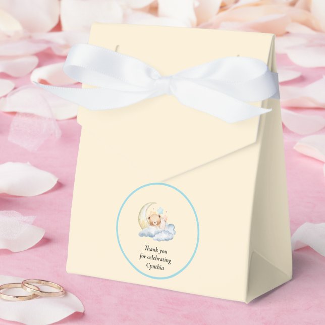 Söt dröm teddybjörn Pojke baby Shower Förmånslåda Presentaskar (Bröllop)