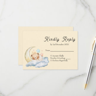 Söt dröm teddybjörn Pojke bebisdopp RSVP OSA Kort