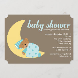 Söt drömpojkebaby shower inbjudningar