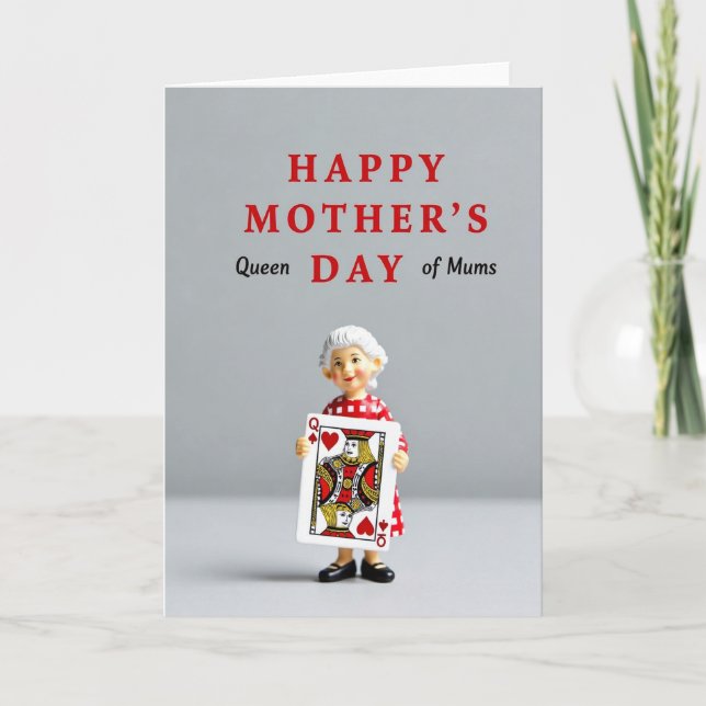 Söt Drottningmammas Morsdagskort Kort (Framsida)